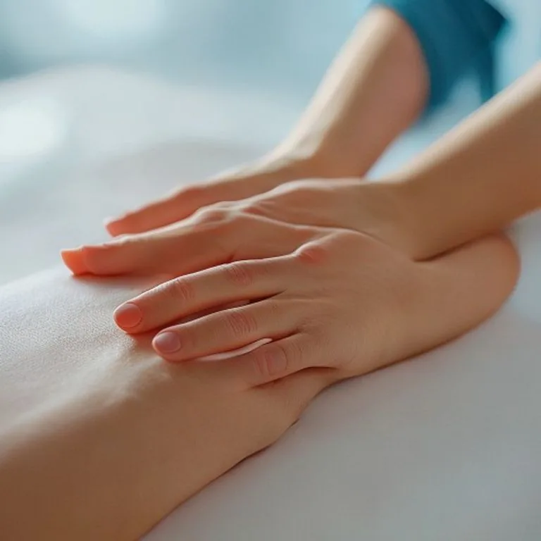 Sanfter Muskeltest am ausgestreckten Arm bei einer Touch-for-Health-Anwendung